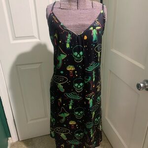 Black and Green Maxi Dress